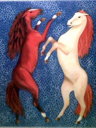 Horse Dances, Acrylic